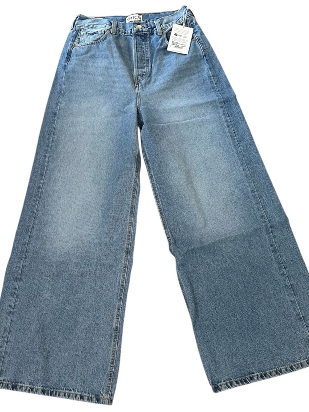 Etica Ethically Made Marley Ultra High Rise Baggy Jeans in Atwater Sz 28 NWT
